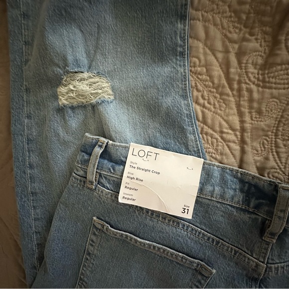 NWT High Rise Straight Crop Jeans - Picture 5 of 5